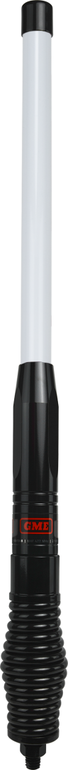 GME AE4704WB Heavy Duty Fibreglass Radome Antenna 580mm 2.1dBi Gain with AS004B Spring White/Black