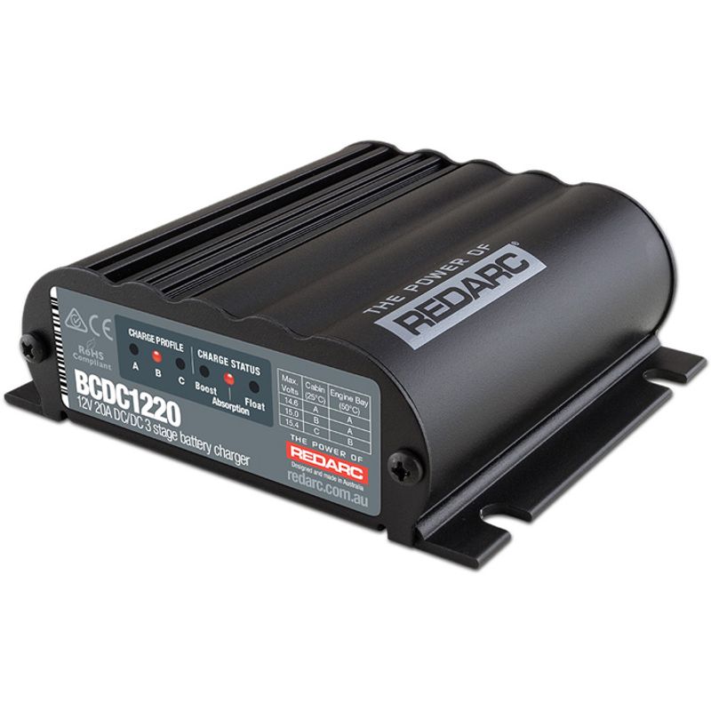 REDARC Battery Charger 20A 3-Stage 9–32V Input 12V Output