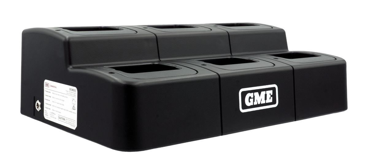 GME BCM003 6-Bay Radio Charger for CP Series & TX6600S – Compact