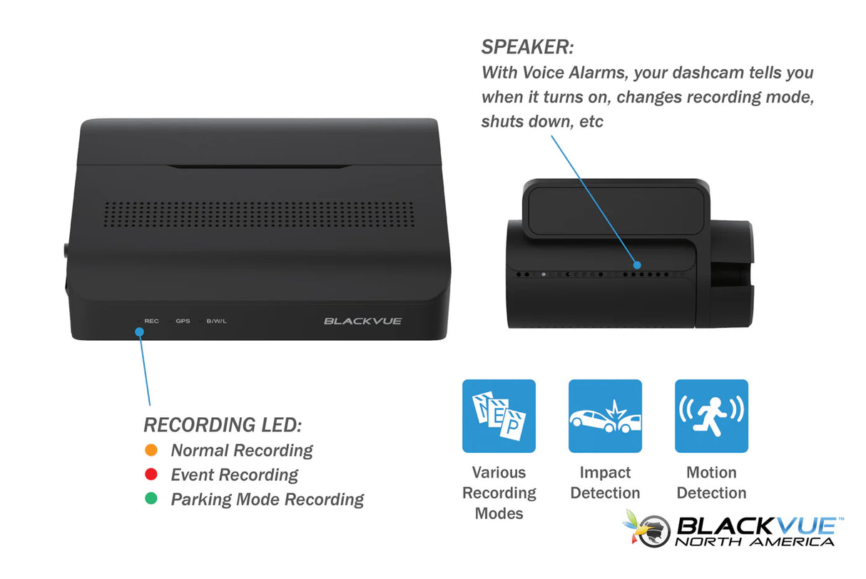 BlackVue DR770X-BX-PRO Full HD Dual Channel Dash Cam with Built-in Battery Pack