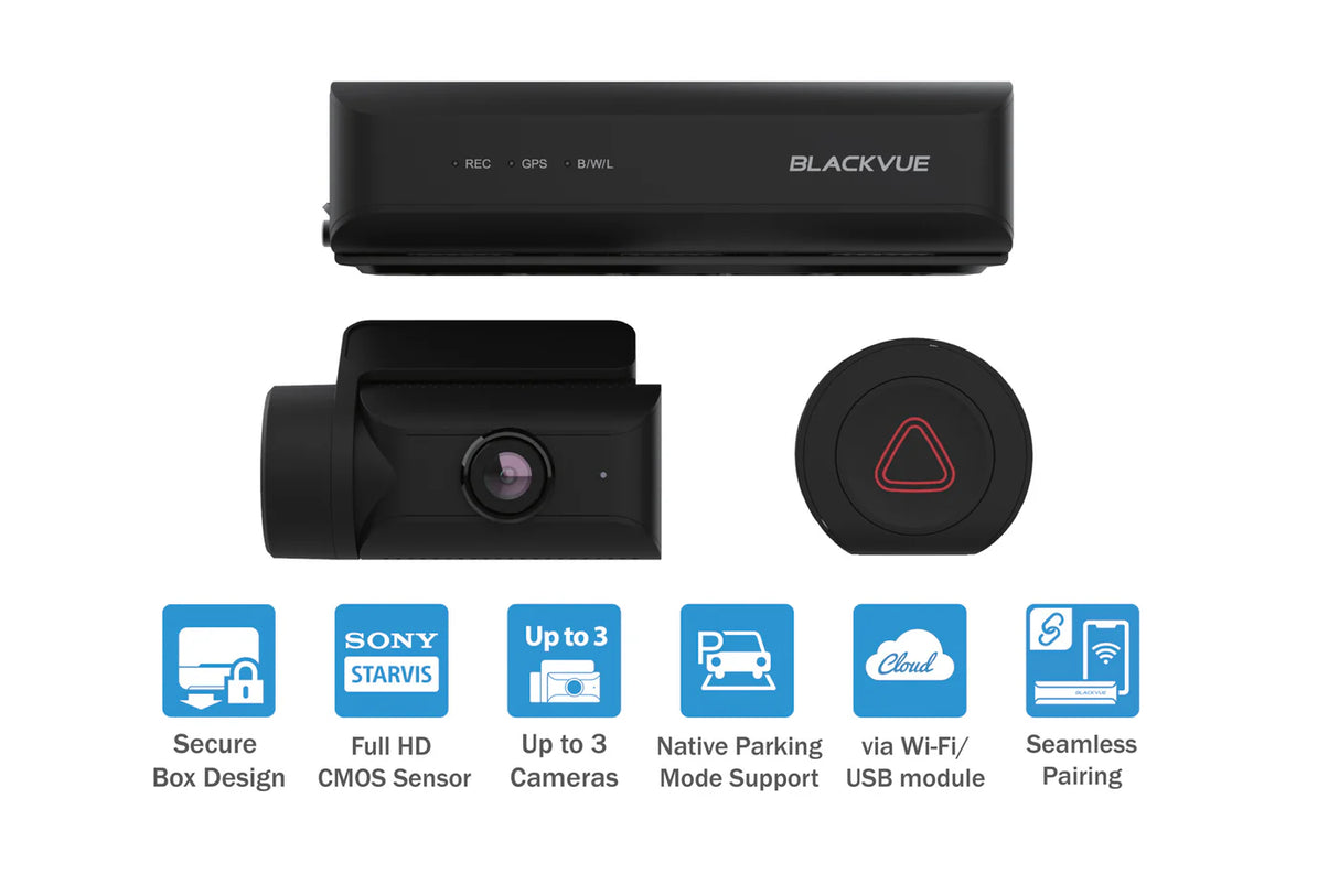BlackVue DR770X-BX-PRO Full HD Dual Channel Dash Cam with Built-in Battery Pack