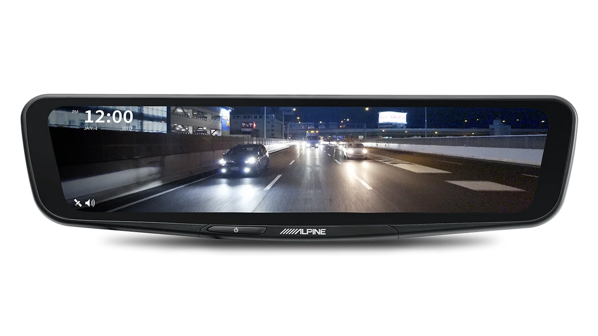 Alpine DME-R1200 12” Digital E-Mirror with Rear Camera