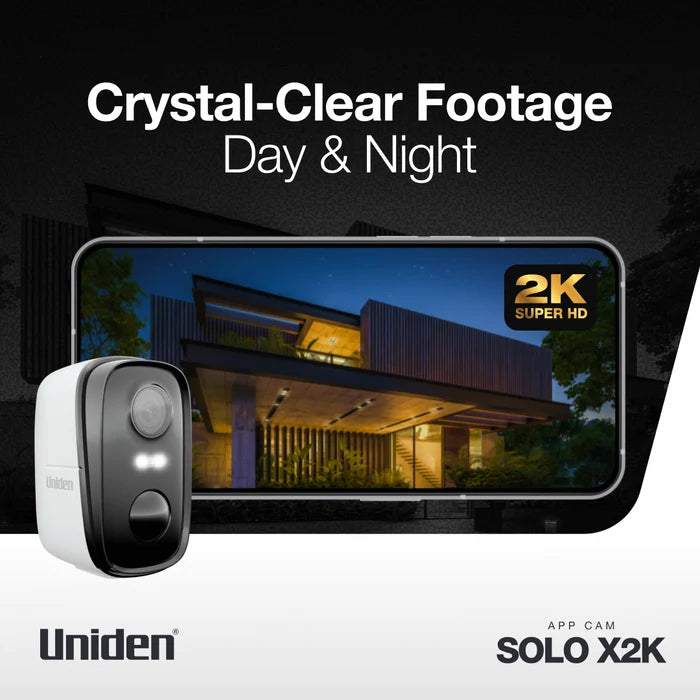 Uniden App Cam Solo X2K 2K Super HD Wireless Security Camera