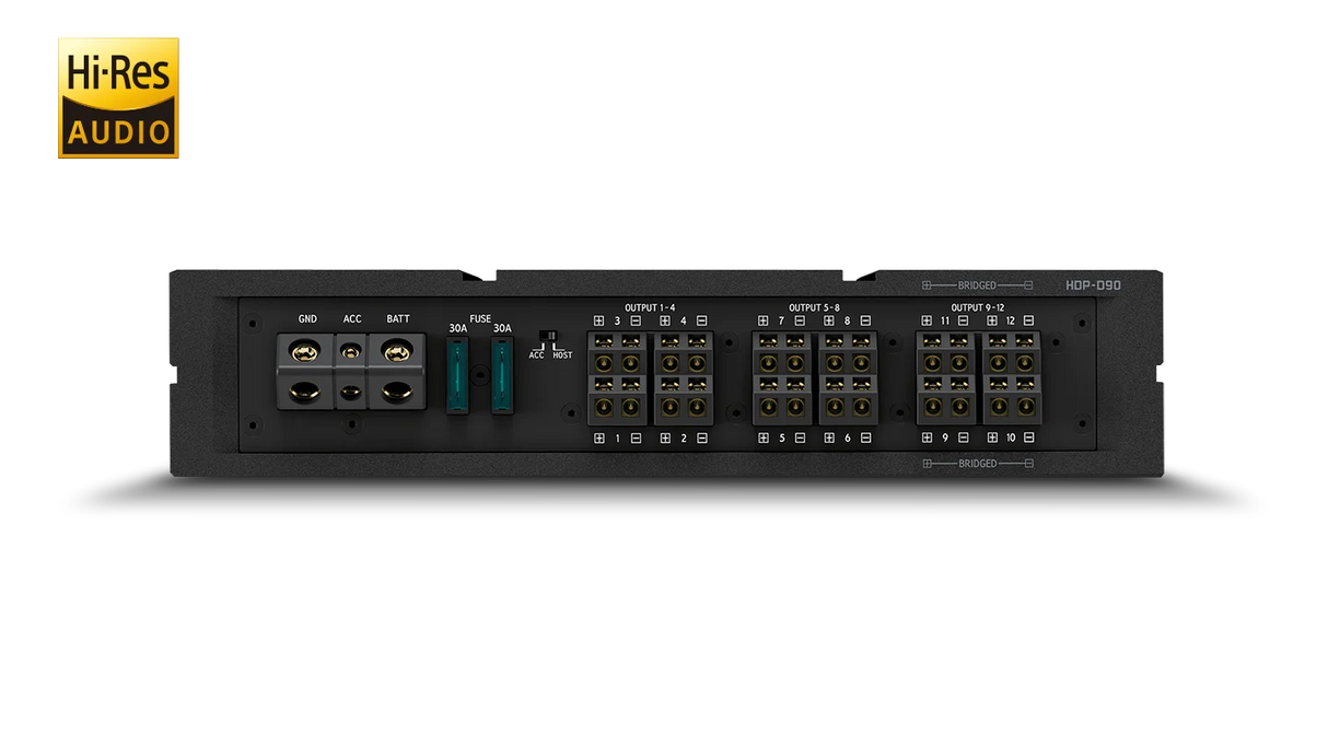 Alpine HDP-D90 High-Resolution 14 Channel Digital Sound Processor with Built-In Power Amplifier