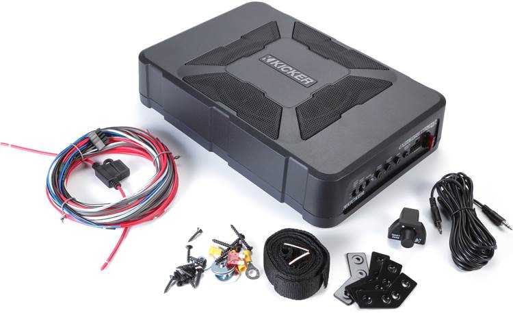 Kicker 51HS8 -Hideaway™ compact powered subwoofer with 8" sub and 150-watt amp