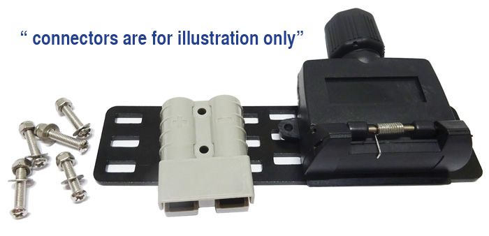 Anderson Plug Metal Bracket Suits and Trailer Sockets Powder Coated 165×40×3mm