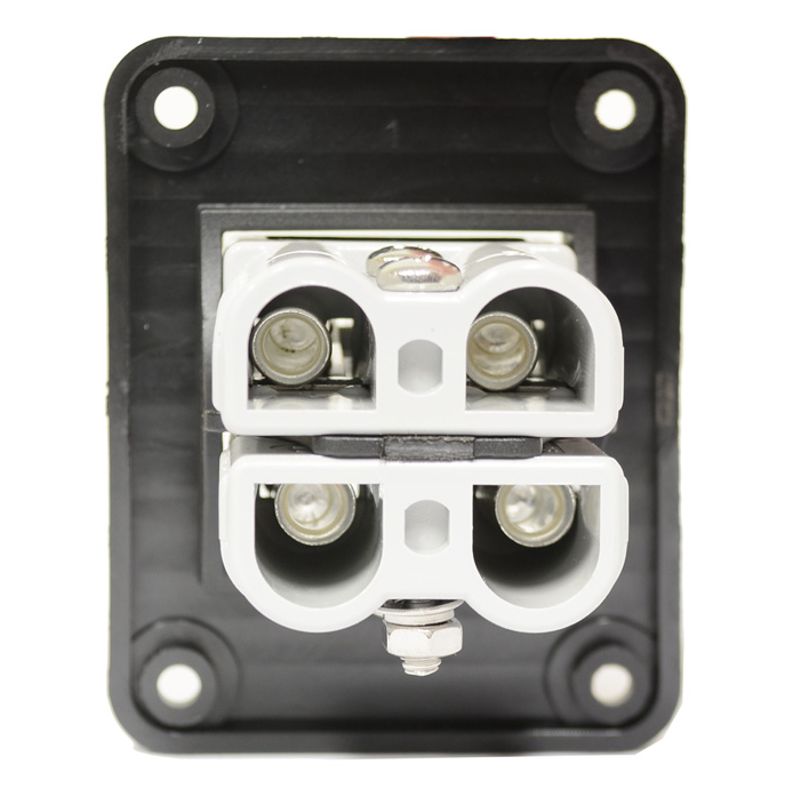 Grey 50A Power Connector Dual Panel Mount, Includes Plugs and Panel