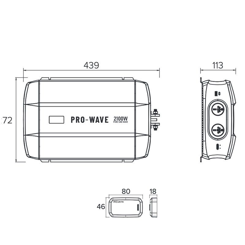 Pro Wave Inverter Pure Sine Wave 12V 2700W