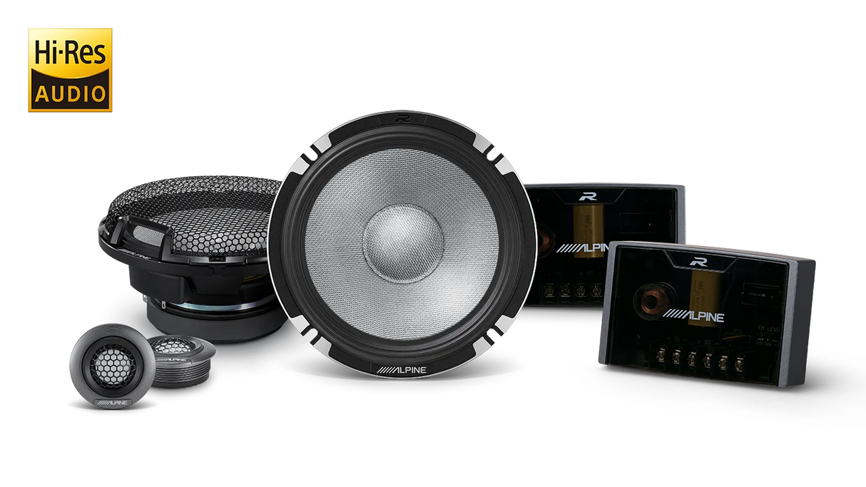 Alpine R2-S652 R-Series 6-1/2" 2-Way Component PRO Speakers Grilles included