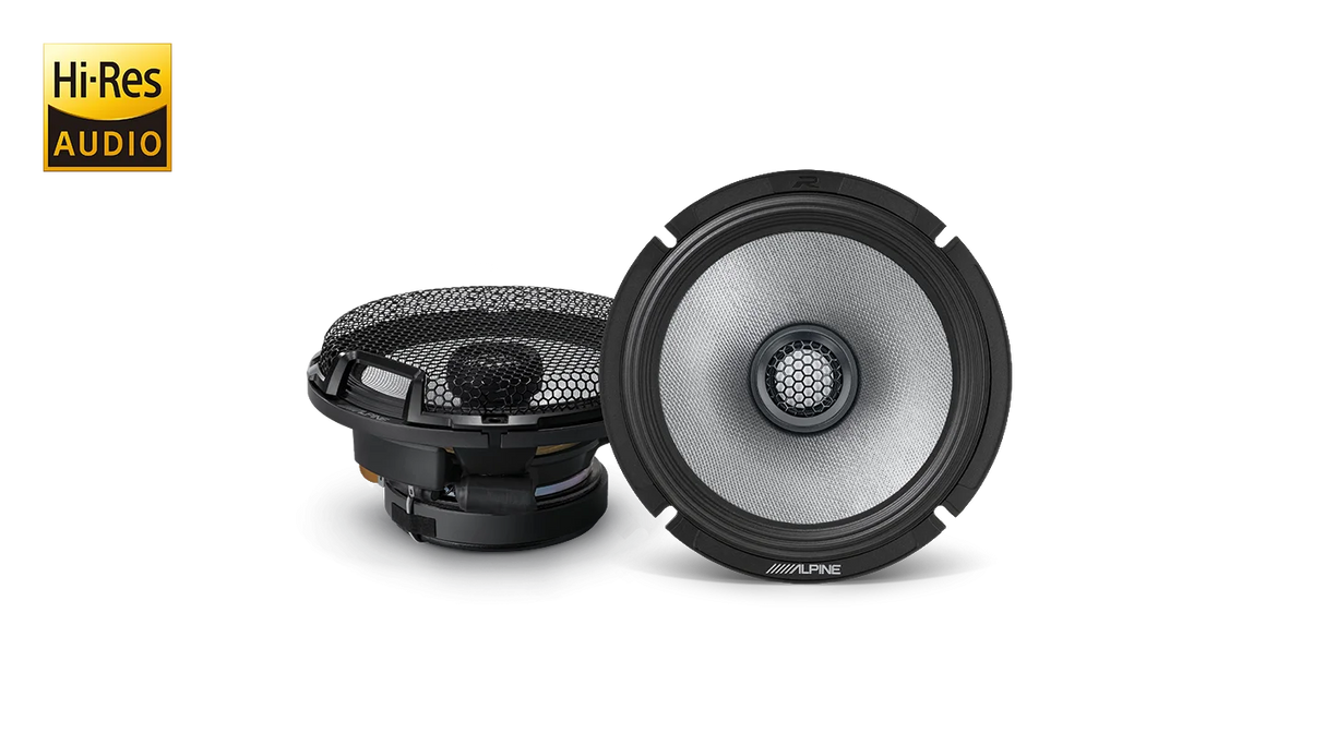 Alpine R2-S65 R-Series 6-1/2" 2-Way Coaxial Speakers Grilles included