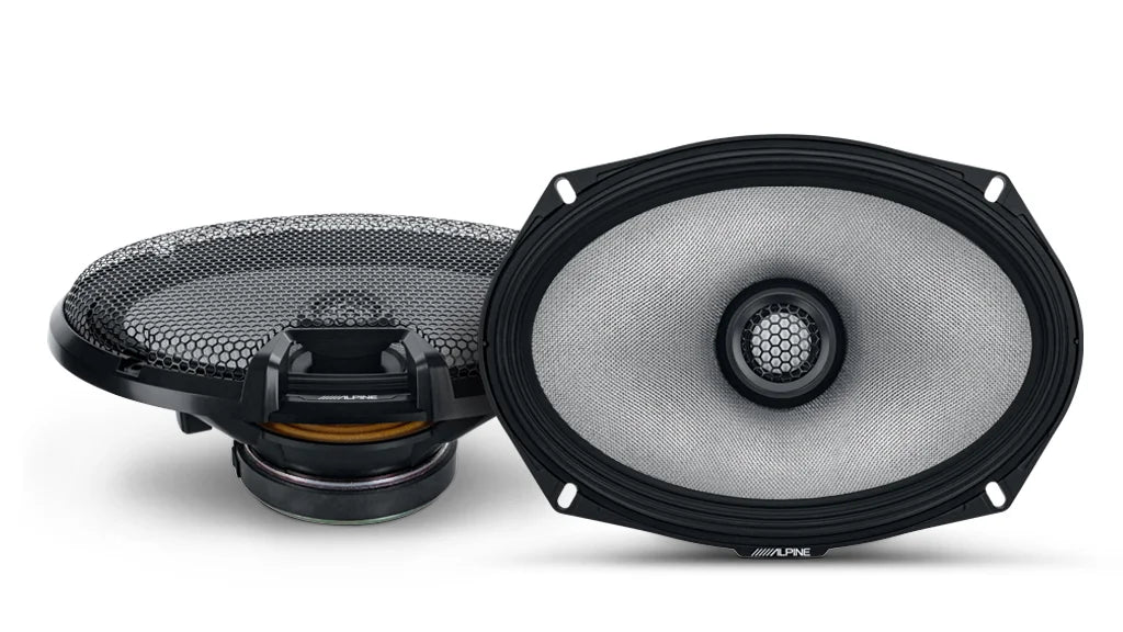 Alpine R2-S69 R-Series 6 x 9" 2-Way Coaxial Speakers Grilles included