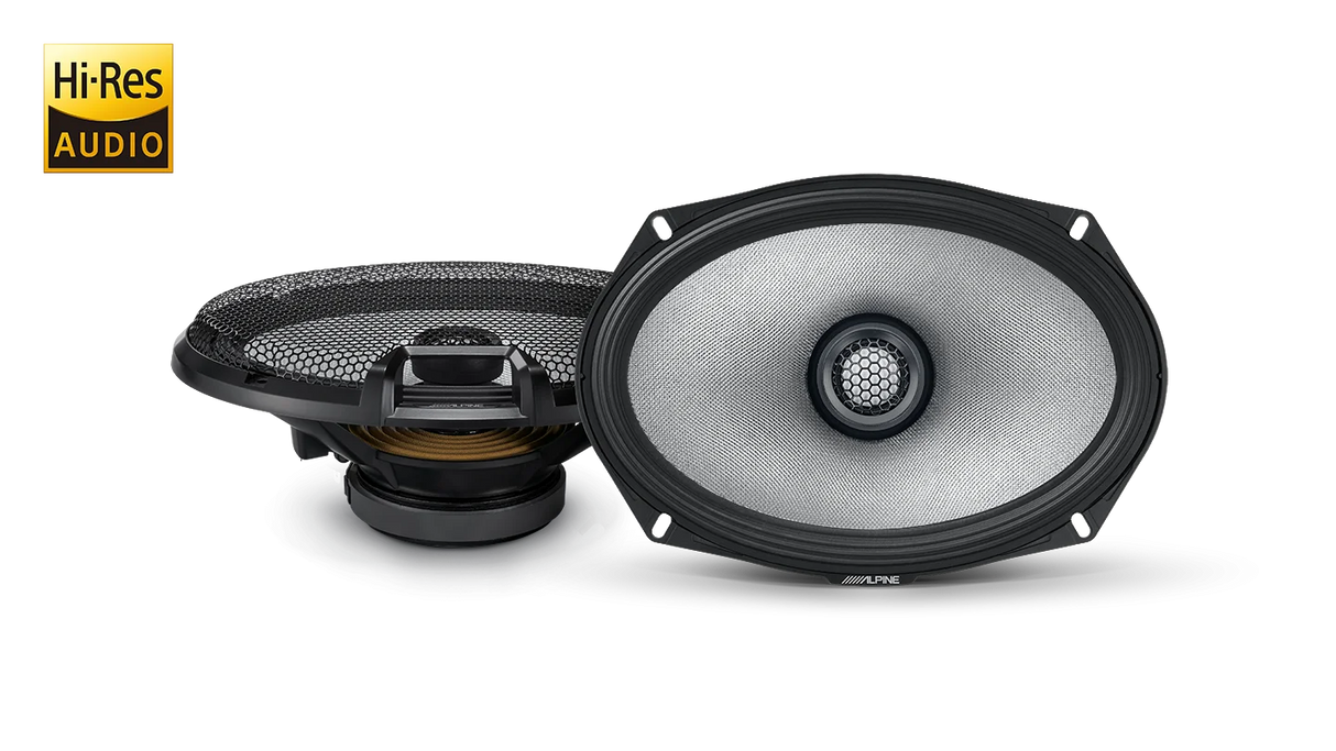 Alpine R2-S69 R-Series 6 x 9" 2-Way Coaxial Speakers Grilles included