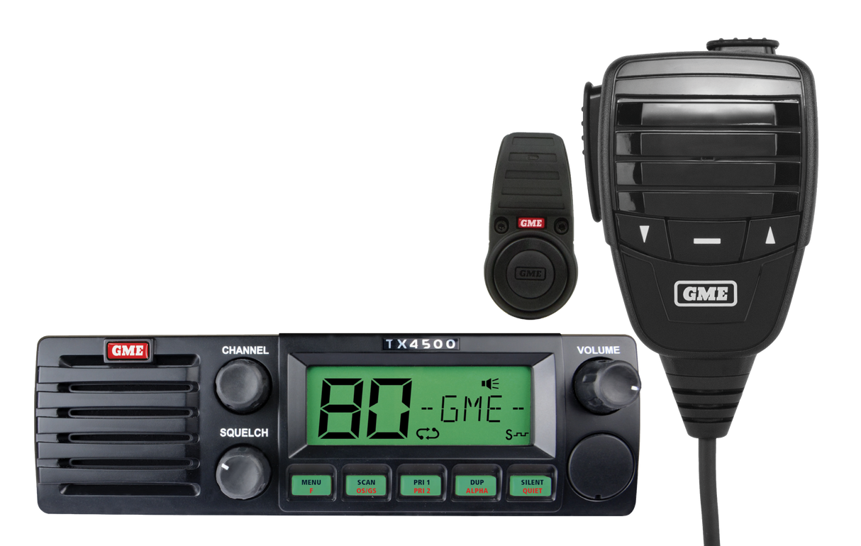 GME TX4500WS2 5W DIN Mount UHF CB Radio with Wireless PTT and ScanSuite™
