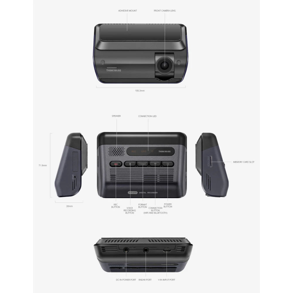 Thinkware Q1000D32 2K QHD DASH CAM 32GB