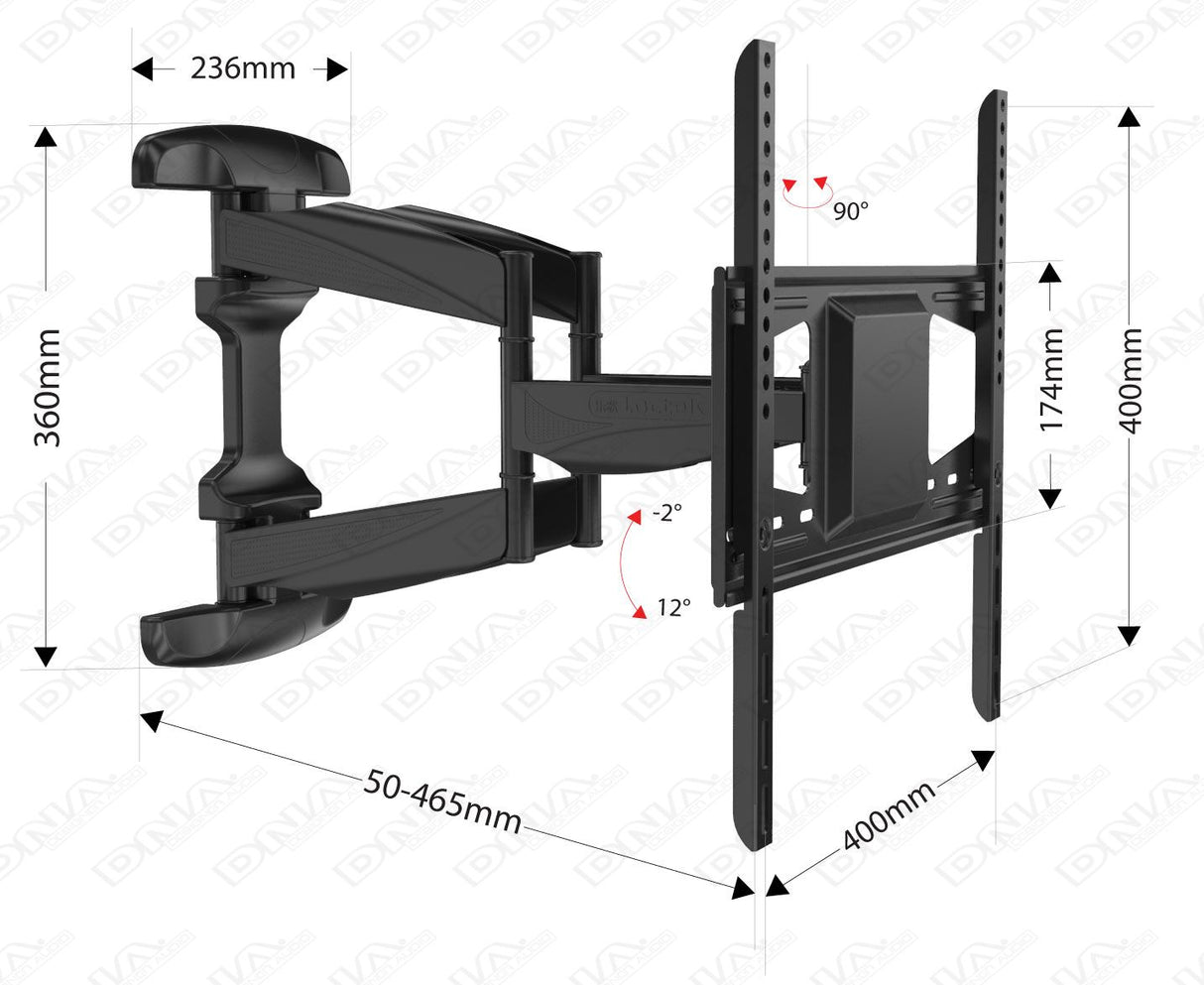 PSW955M TV Wall Mount 37 to 60 Inch Full Motion Mount