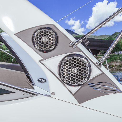 8” Punch Series Marine Full Range Speakers with Black Sports Grille