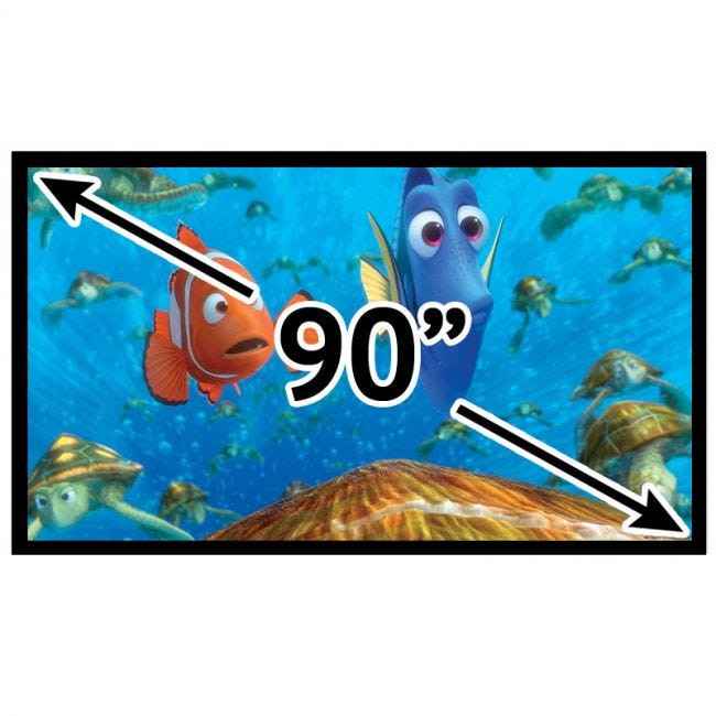 90" 16:9 Fixed Frame Projector Screen
