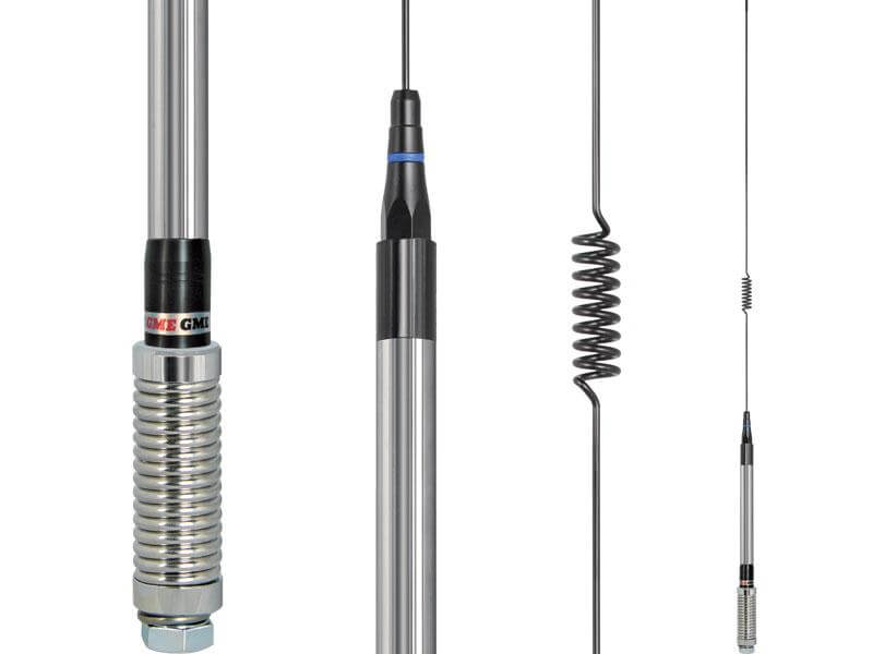 AE4017K2 UHF Elevated Feed Ant/Spring, BLK 6.6dBi