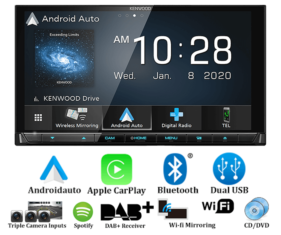 Kenwood DDX9020DABS 6.8 Android Auto / Wireless Apple Carplay / CD / DVD Head Unit
