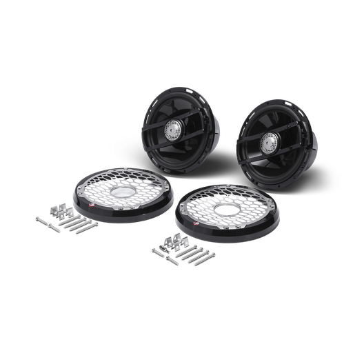 6.5” Punch Series Marine Full Range Speakers with Black Sports Grille