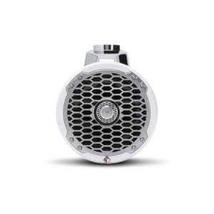 6.5” Punch Series Marine Wakeboard Tower Speakers with Enclosure & Sports Grille - White