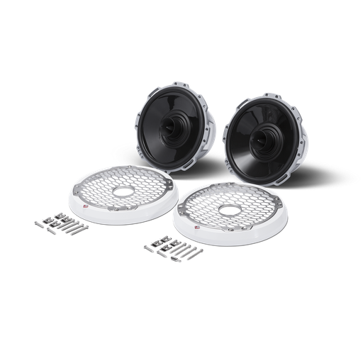 8” Punch Series Marine Full Range Speakers with Horn Tweeter - White