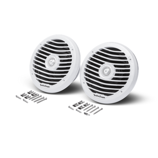8” Punch Series Marine Full Range Speakers with White Luxury Grille