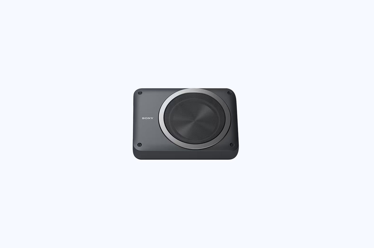 Sony XS-AW8 8" Compact Powered Car Subwoofer – 75W RMS, Remote Gain