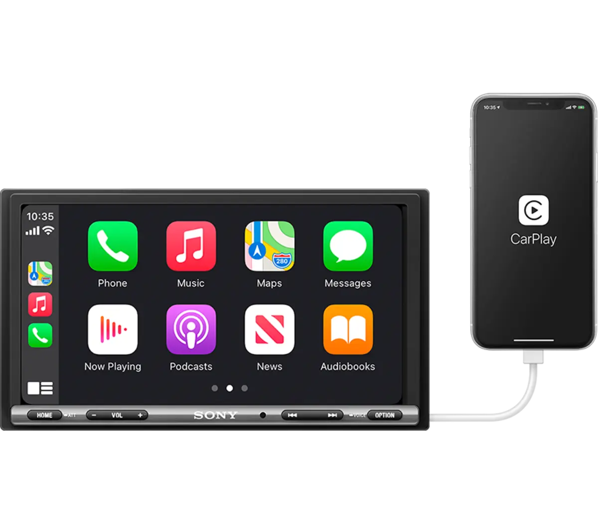 Sony XAV-AX3200 6.95" Head Unit – Wired Apple CarPlay & Android Auto, WebLink Cast