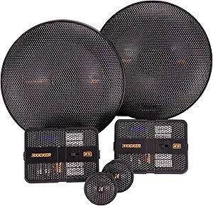 KICKER 51KSS6504 - KS-Series 6.5" Component System with 1" tweeters, 4-Ohm, Pair