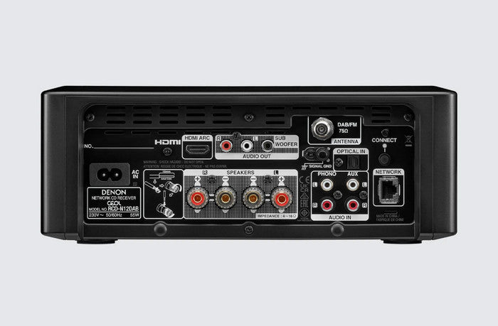 Denon RCD-N12DABB Stereo Receiver 2x65W with CD, DAB+, FM, HEOS, ARC, Phono