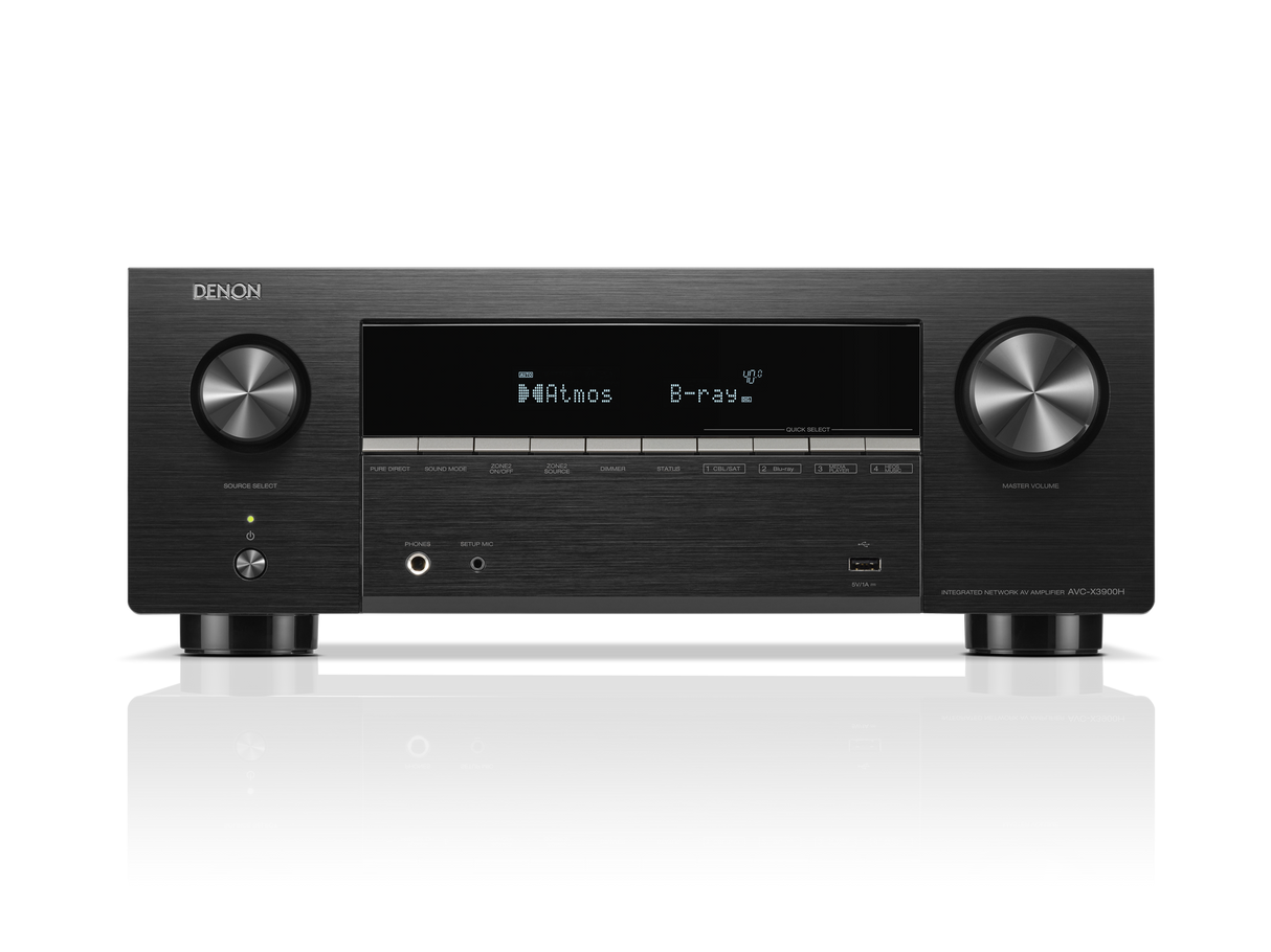 Denon AVC-X3900H 9-Channel AV Receiver 105W per Channel, 6x 8K HDMI, 2-Zone, 4 Subwoofer Outputs, Dirac Compatible
