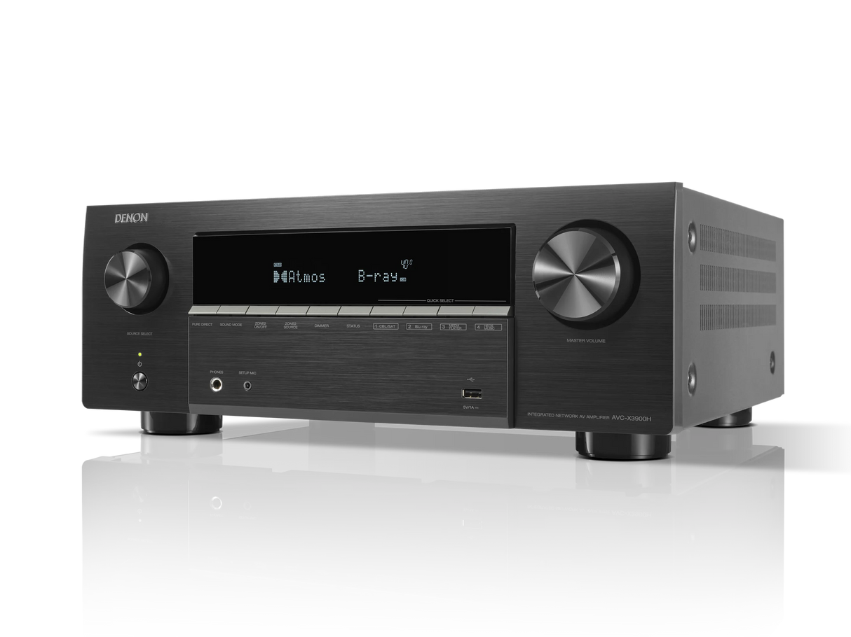 Denon AVC-X3900H 9-Channel AV Receiver 105W per Channel, 6x 8K HDMI, 2-Zone, 4 Subwoofer Outputs, Dirac Compatible