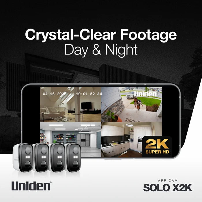 Uniden App Cam SOLO X2K-4 2K Super HD Spotlight Security Camera
