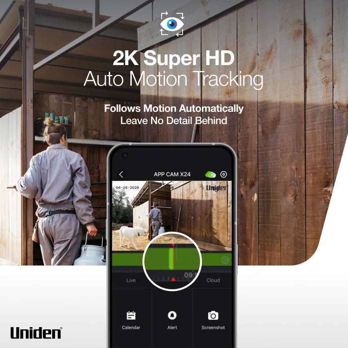 Uniden SOLO X2K 4G PRO Wire-Free Security Camera Kit with Solar Panel