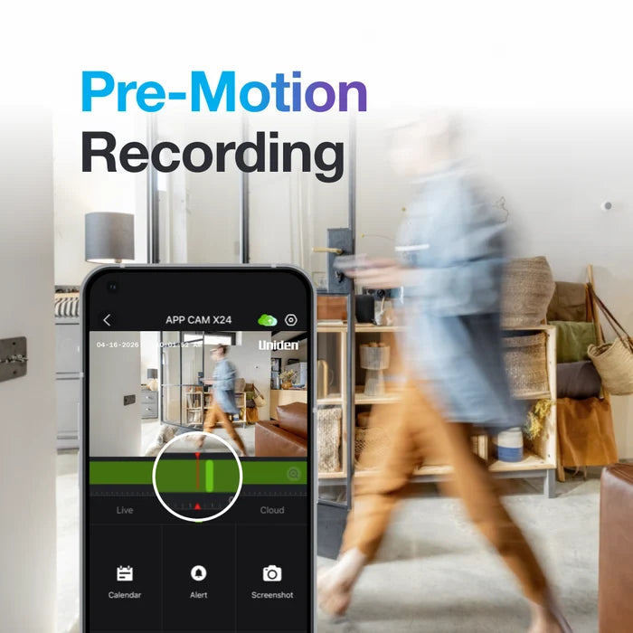 Uniden App Cam X25PT Indoor Security Camera with Motion Tracking