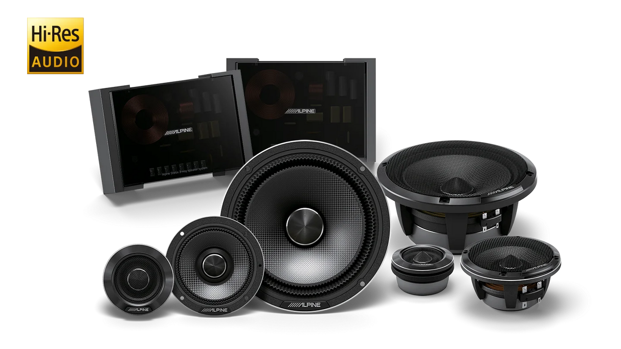 Alpine HDZ-65C Status Hi-Res 6-1/2″ (16.5cm) 2-Way Component Speaker Set