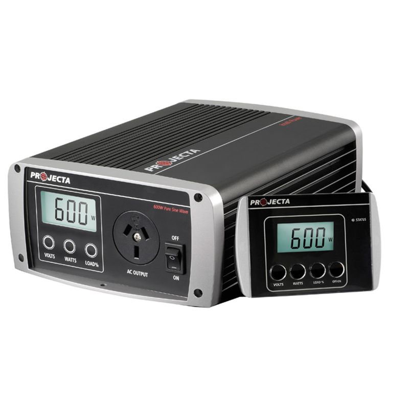 Intelli-Wave Inverter Pure Sine Wave 12V 600W with Remote Control and Single Power Socket