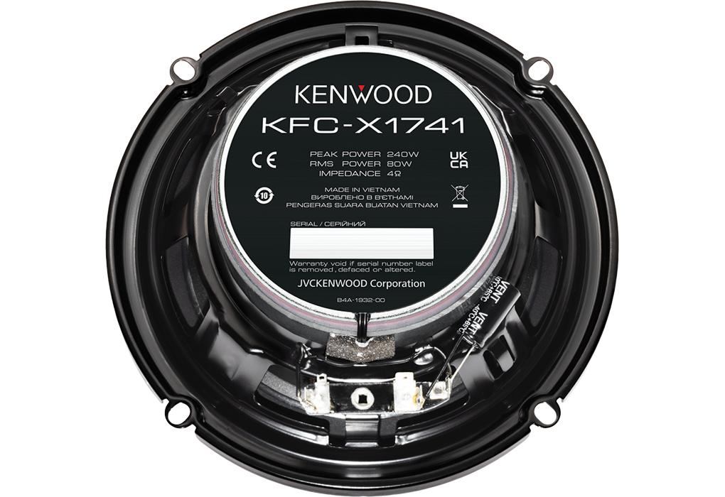 Kenwood KFC-X1741 6.5" 2-Way Car Speakers – 240W Peak, 80W RMS