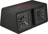 KICKER 45DL7R122 Dual 12" L7R 2-Ohm Loaded Vented Enclosure