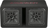 KICKER 45DL7R122 Dual 12" L7R 2-Ohm Loaded Vented Enclosure