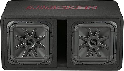 KICKER 45DL7R122 Dual 12" L7R 2-Ohm Loaded Vented Enclosure