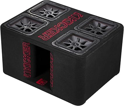 KICKER 47QL7R122 12-Inch (30cm) Loaded Ported Quad Box