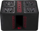 KICKER 47QL7R122 12-Inch (30cm) Loaded Ported Quad Box