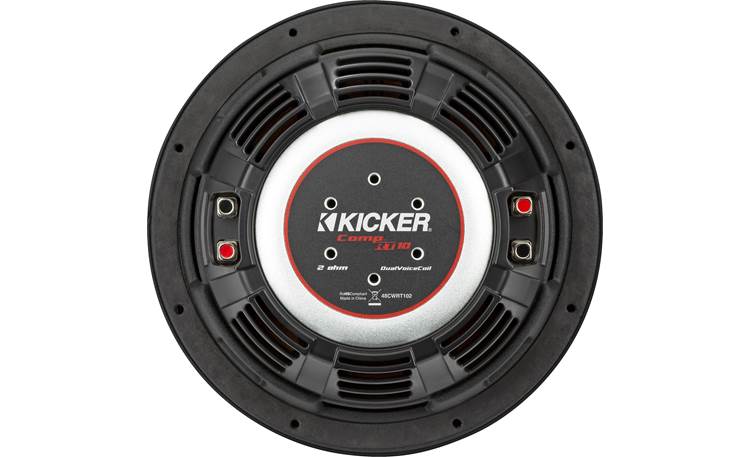 Kicker 48CWRT102 - 10" shallow-mount subwoofer with dual 2-ohm voice coils
