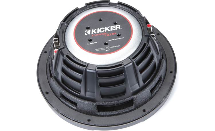 Kicker 48CWRT104 - 10" shallow-mount subwoofer with dual 4-ohm voice coils