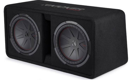 Kicker 48DCWR122 - Ported enclosure with two 12" CompR® subwoofers