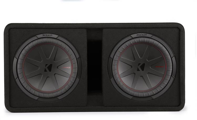 Kicker 48DCWR122 - Ported enclosure with two 12" CompR® subwoofers