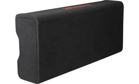 Kicker 49DL7TDF122 - Sealed downward-firing enclosure with two L7T 12" shallow-mount square subwoofers