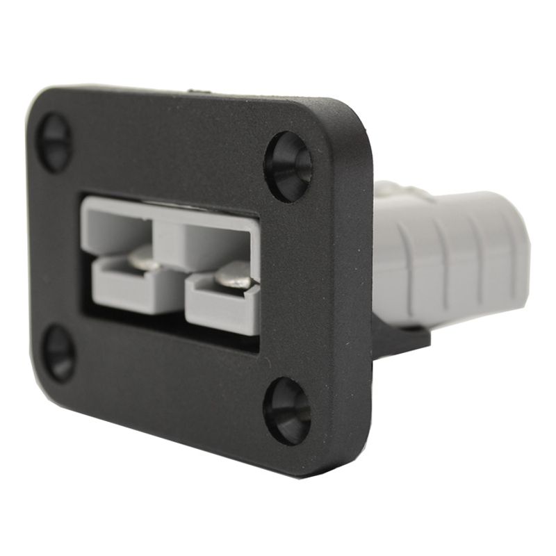 50A Power Connector Panel Mount, Grey, Includes Plug and Panel
